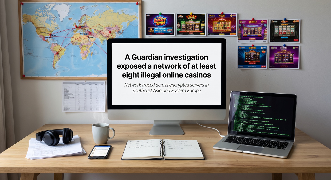 Infographic detailing UK Gambling Commission Q2 2025 GGY breakdowns for remote casinos versus land-based venues, with pie charts and bar graphs