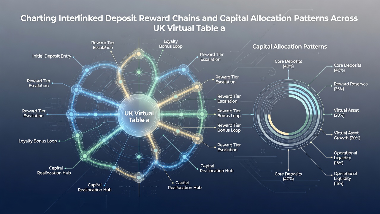 Detailed chart illustrating capital allocation patterns between virtual table games and reel platforms in UK online casinos during deposit reward chain activations