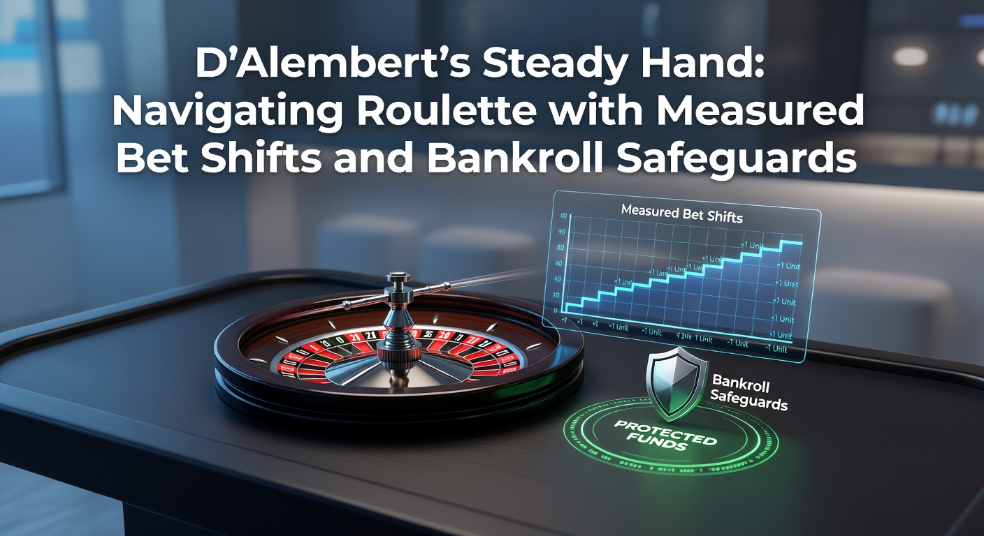 Illustration of a roulette wheel with betting chips arranged in a progressive sequence, symbolizing steady bet increases and decreases