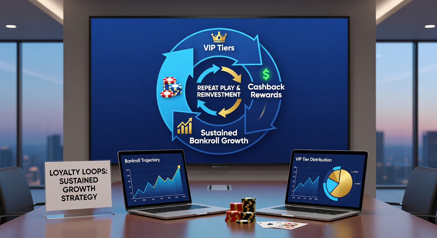 Line graph depicting bankroll fluctuations with and without cashback, showing smoother growth curves over 12 months for loyalty program participants
