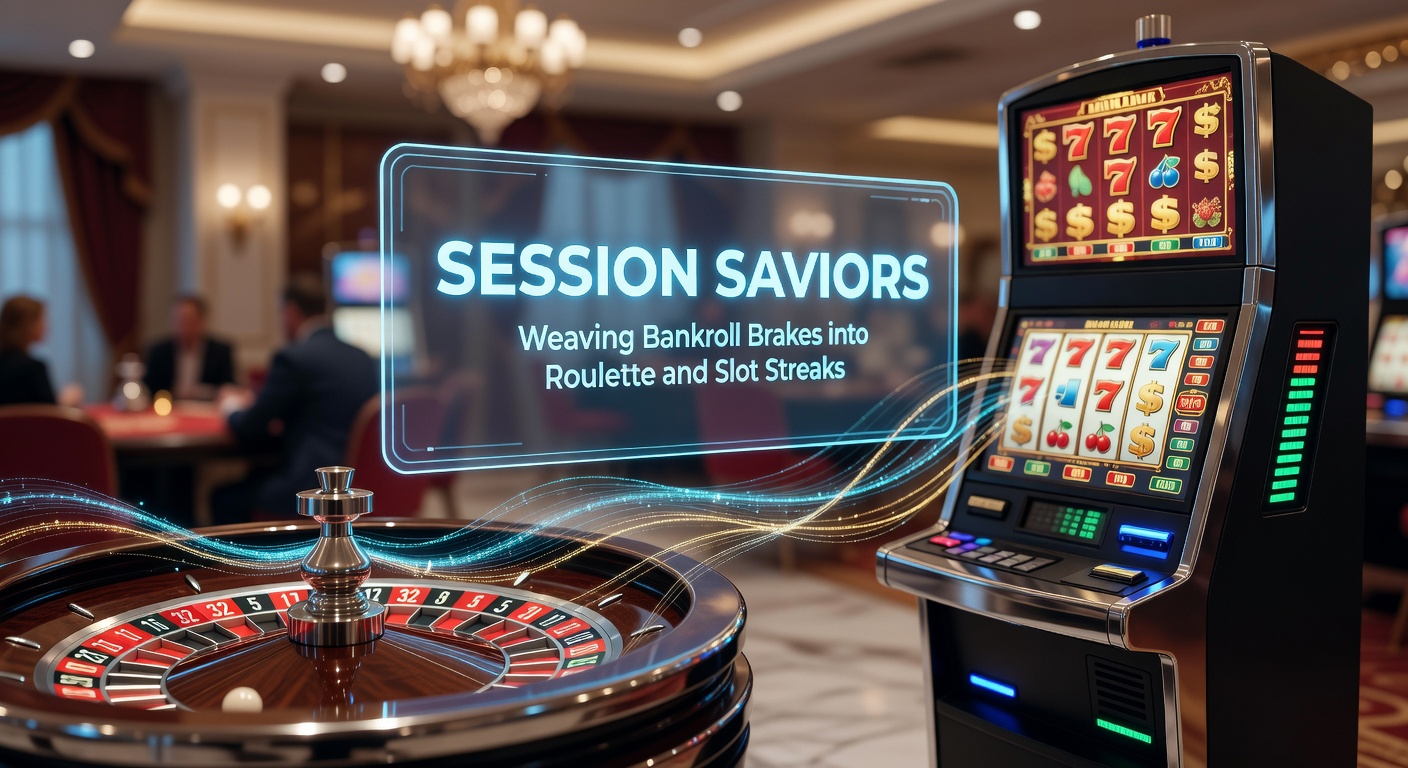 Roulette wheel spinning with chips stacked nearby, illustrating bankroll control during a hot streak