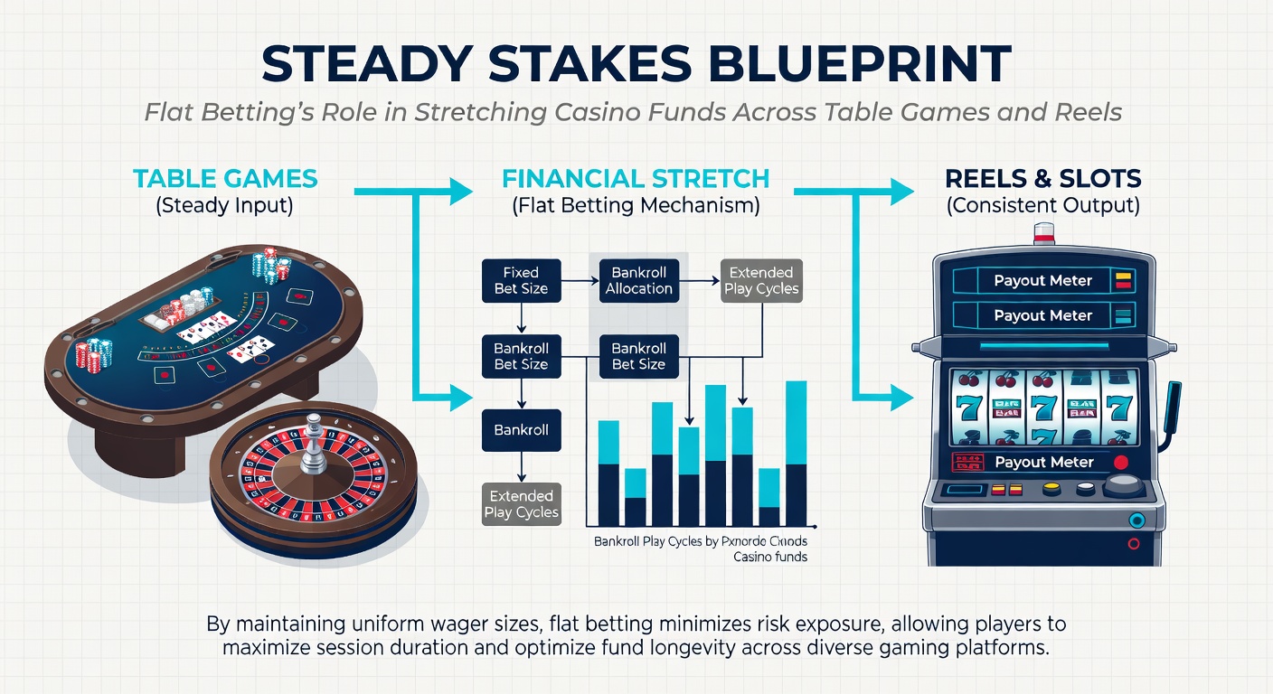 Casino player at a blackjack table placing consistent flat bets while managing a stack of chips across multiple games