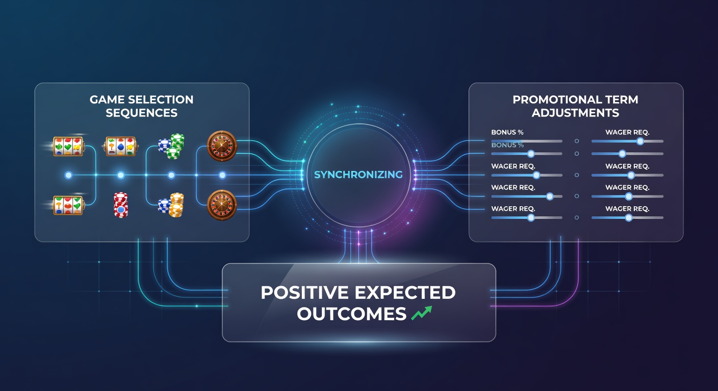 Diagram illustrating game sequence adjustments aligned with promotional term changes in digital gambling environments