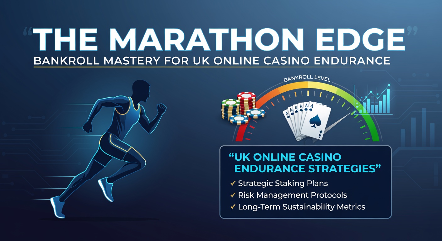 A runner pacing steadily in a marathon, symbolizing disciplined bankroll management in online casinos