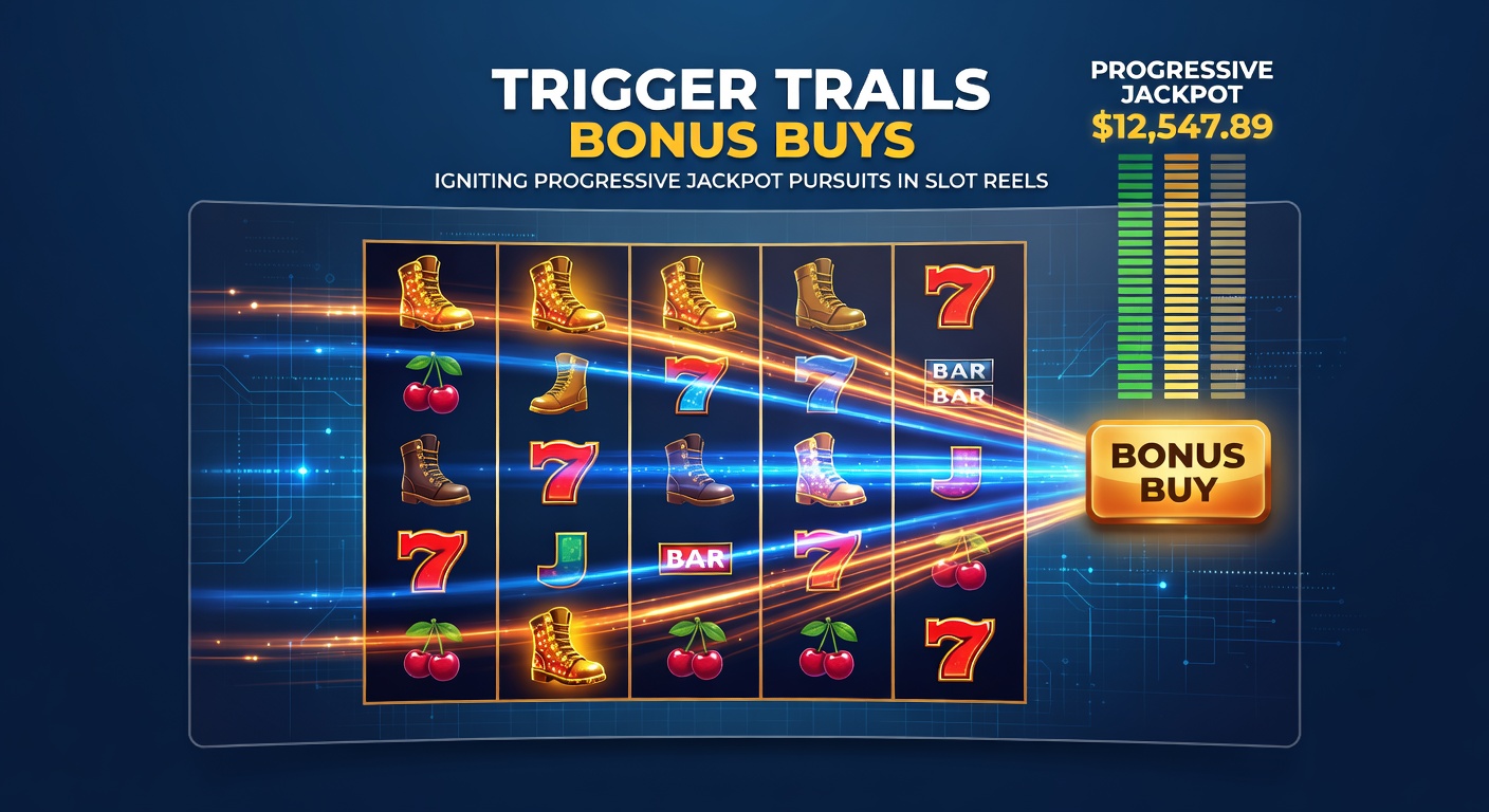 Close-up of a slot bonus buy interface with a progressive jackpot trail advancing toward a massive payout